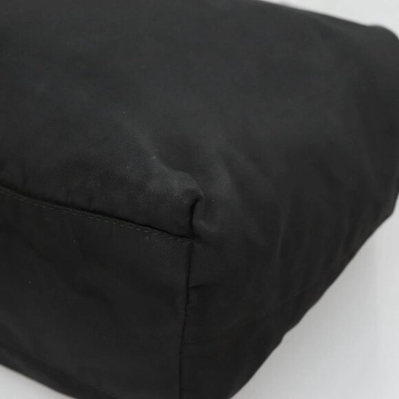 PRADA Hand Bag Nylon Plastic Black Silver Auth 129008 - Picture 9 of 14
